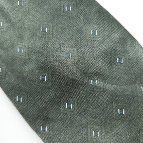 Alexander Julian Men Tie 100% Silk Geometric Green Blue Size 61x4 - NWOT - Picture 2 of 5